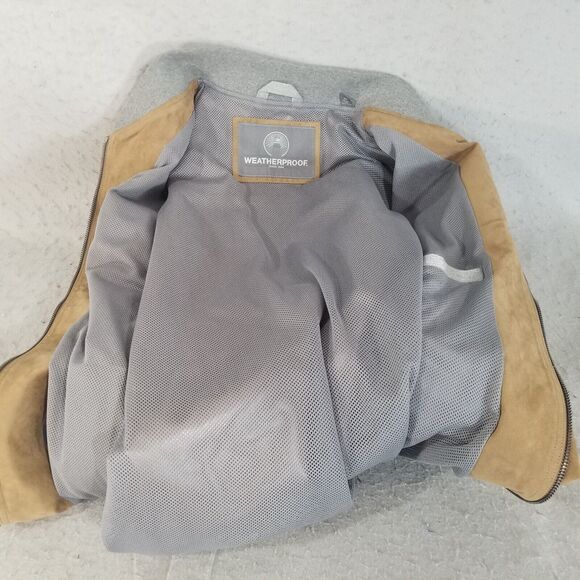 Weatherproof Jacket Mens XL Extra large Brown Micro Suede NEW - Picture 9 of 12